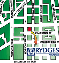 Rydges Auckland Location Map