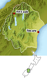 Mount Cook Region Map